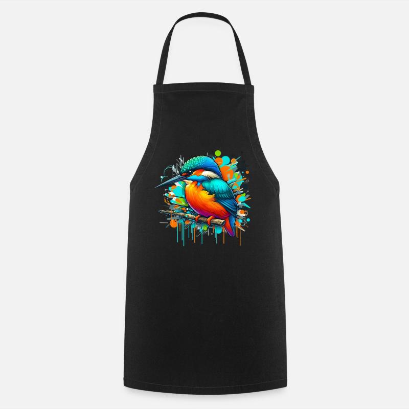 Eisvogel - Kochschürze - Schwarz