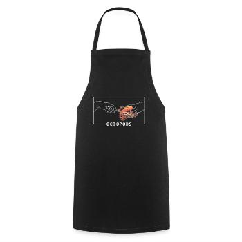 Michelangelo Creation of Adam Octopods Octopoda - Cooking Apron - black - Front - AI Model Male 185 dark (185cm)