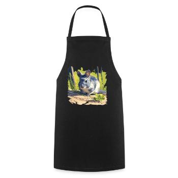Chinchillas Chinchilla - Cooking Apron - black - Front - AI Model Male 185 dark (185cm)