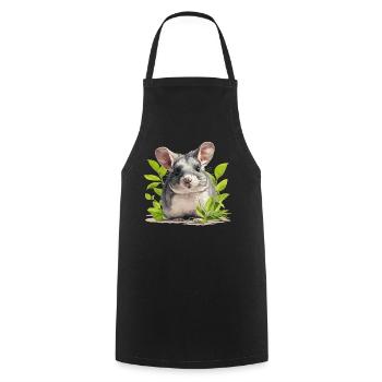 Chinchillas Chinchilla - Cooking Apron - black - Front - AI Model Male 185 dark (185cm)