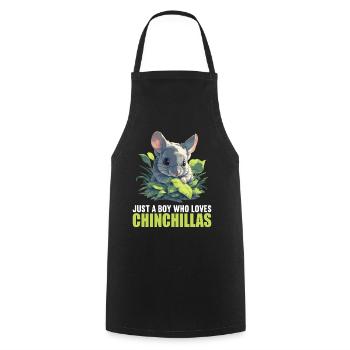 Chinchillas Chinchilla - Cooking Apron - black - Front - AI Model Male 185 dark (185cm)