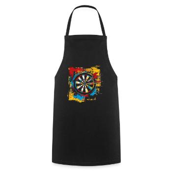 Dartboard Graffiti - Cooking Apron - black - Front - AI Model Male 185 dark (185cm)