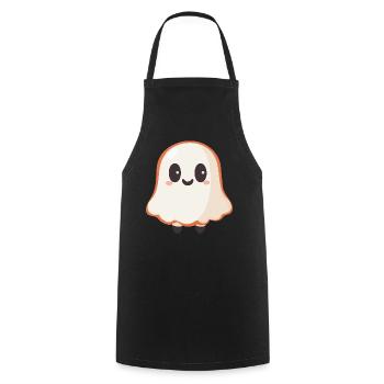 Cute Ghost - Cooking Apron - black - Front - AI Model Male 185 dark (185cm)