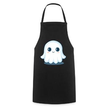 Cute Ghost - Cooking Apron - black - Front - AI Model Male 185 dark (185cm)