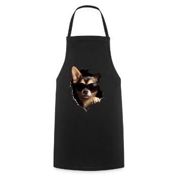 Drôle de chien propriétaire Chien mignon Chihuahua - Tablier de cuisine - noir - Devant - AI Model Male 185 dark (185cm)