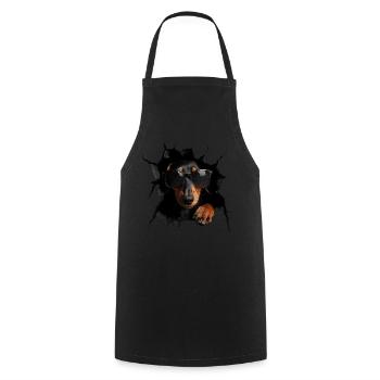 Drôle de chien Propriétaire de chien Chien mignon Teckel - Tablier de cuisine - noir - Devant - AI Model Male 185 dark (185cm)