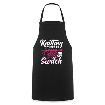Tricot Pas d’interrupteur d’arrêt - Tablier de cuisine - noir - Devant - AI Model Male 185 dark (185cm)