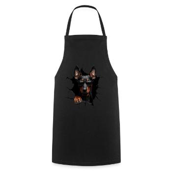 Drôle de chien propriétaire Chien mignon Doberman - Tablier de cuisine - noir - Devant - AI Model Male 185 dark (185cm)