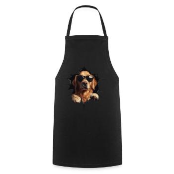 Drôle de chiens Propriétaire de chien Chien mignon Retriever - Tablier de cuisine - noir - Devant - AI Model Male 185 dark (185cm)