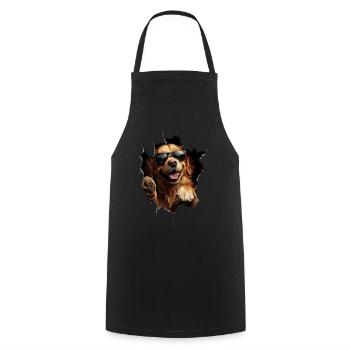 Drôle de chiens Propriétaire de chien Chien mignon Retriever - Tablier de cuisine - noir - Devant - AI Model Male 185 dark (185cm)