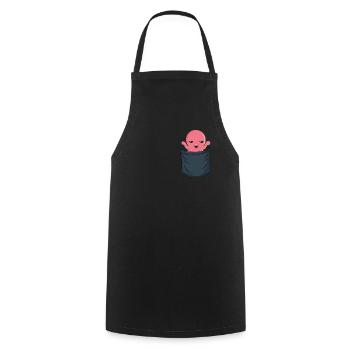 Poche poitrine pieuvre Octopoda Cephalopoda - Tablier de cuisine - noir - Devant - AI Model Male 185 dark (185cm)