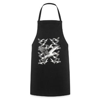 Seagull Seagulls Maritime - Cooking Apron - black - Front - AI Model Male 185 dark (185cm)