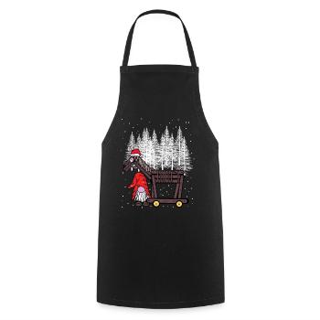 Santa Santa Santa Claus Santa Claus Horse - Cooking Apron - black - Front - AI Model Male 185 dark (185cm)