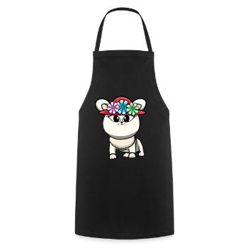 Chat Chats Chaton - Tablier de cuisine - noir - Devant - AI Model Male 185 dark (185cm)