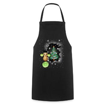 Winter Peanut Cabbage King Vegetable Xmas Vegetarian - Cooking Apron - black - Front - AI Model Male 185 dark (185cm)