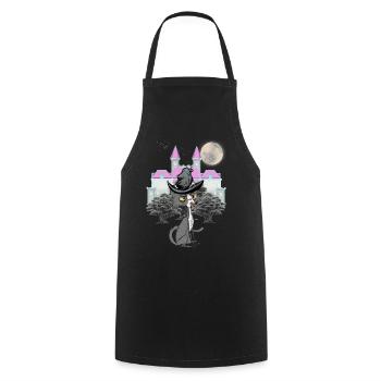 Fairy tale cat fairy tale character cats conjure up - Cooking Apron - black - Front - AI Model Male 185 dark (185cm)