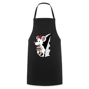 Souris Père Noël Cadeau de Noël Rat Rat - Tablier de cuisine - noir - Devant - AI Model Male 185 dark (185cm)