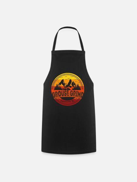 Grouse Grind Vancouver BC Canada Hiking Trail Moun - Cooking Apron - black