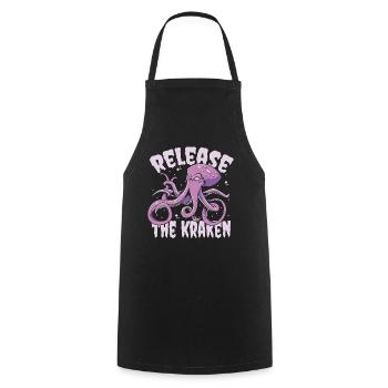 Release The Kraken Cephalopoda Octopodes Octopoda - Cooking Apron - black - Front - AI Model Male 185 dark (185cm)