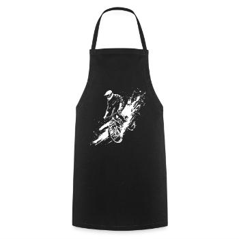 Mountain bike cyclists - Cooking Apron - black - Front - AI Model Male 185 dark (185cm)