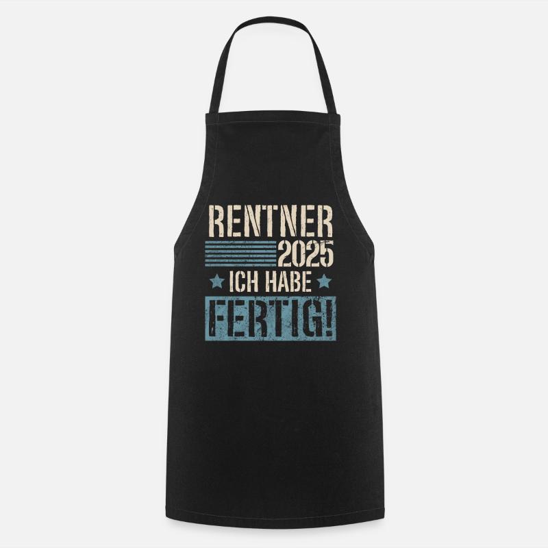 Rentner 2025 - Kochschürze - Schwarz