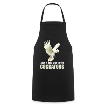 Cockatoo Cockatoos Cockatoo - Cooking Apron - black - Front - AI Model Male 185 dark (185cm)