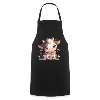 Cows Cow - Cooking Apron - black - Front - AI Model Male 185 dark (185cm)