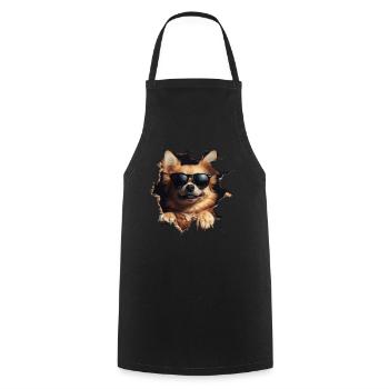 Drôle de propriétaires de chiens Chien mignon Poméranien - Tablier de cuisine - noir - Devant - AI Model Male 185 dark (185cm)