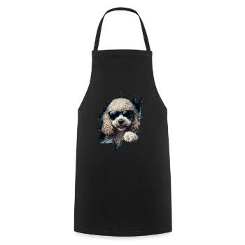 Drôle de chien propriétaire Chien mignon caniche - Tablier de cuisine - noir - Devant - AI Model Male 185 dark (185cm)