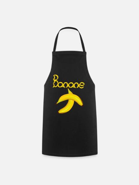 Banane Bananen Obst - Kochschürze - Schwarz