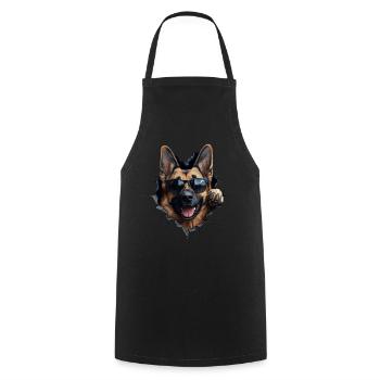 Drôle de chien propriétaire Chien mignon Chien de berger - Tablier de cuisine - noir - Devant - AI Model Male 185 dark (185cm)