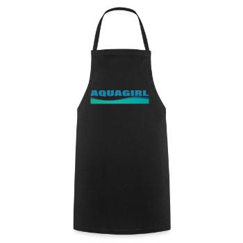 AQUAGIRL - Cooking Apron - black - Front - AI Model Male 185 dark (185cm)