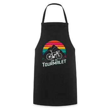 Col du Col du Tourmalet, cycling T- Cycling Design - Cooking Apron - black - Front - AI Model Male 185 dark (185cm)