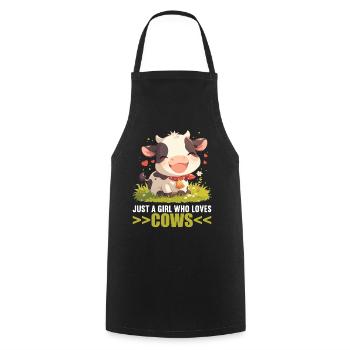 Cows Cow - Cooking Apron - black - Front - AI Model Male 185 dark (185cm)