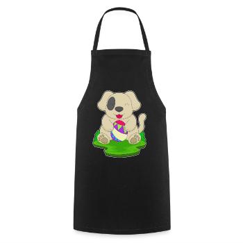 Dog Easter Easter Egg - Cooking Apron - black - Front - AI Model Male 185 dark (185cm)