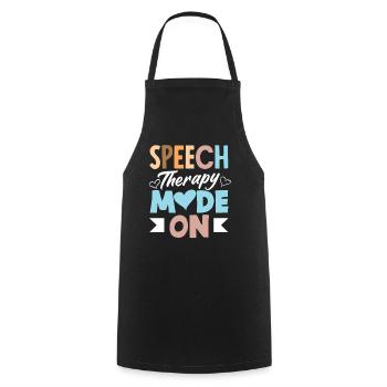 Speech Therapist Mode To Speech Therapist - Cooking Apron - black - Front - AI Model Male 185 dark (185cm)