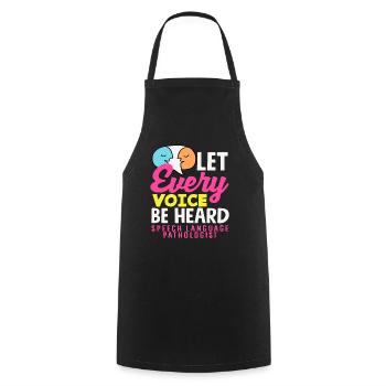 Speech therapist let every voice be heard - Cooking Apron - black - Front - AI Model Male 185 dark (185cm)