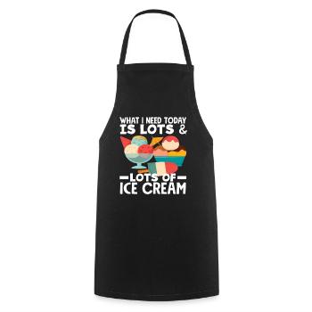 Ce dont j’ai besoin aujourd’hui Beaucoup d’amateurs de glaces - Tablier de cuisine - noir - Devant - AI Model Male 185 dark (185cm)