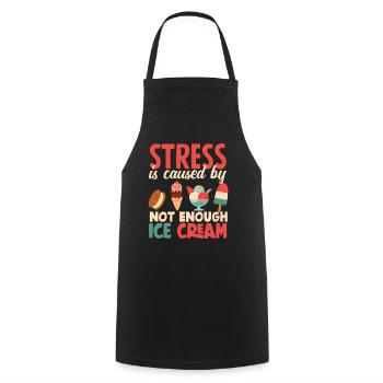 Stress dû au manque d’amateurs de glaces - Tablier de cuisine - noir - Devant - AI Model Male 185 dark (185cm)