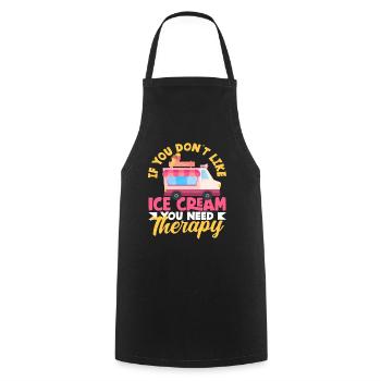 Cream Lover Therapy Fun - Cooking Apron - black - Front - AI Model Male 185 dark (185cm)