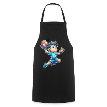 Handball Handballer - Kochschürze - Schwarz - Vorne - AI Model Male 185 dark (185cm)