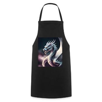 Drachen-Silhouette - Kochschürze - Schwarz - Vorne - AI Model Male 185 dark (185cm)