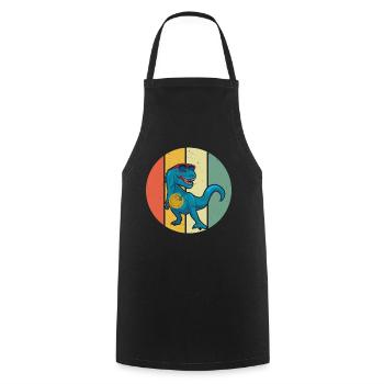 Disc Golf Dino - Disc Golfeur Dinosaur Disc Golfing - Tablier de cuisine - noir - Devant - AI Model Male 185 dark (185cm)