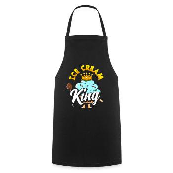 Cream Lover King Crown - Cooking Apron - black - Front - AI Model Male 185 dark (185cm)