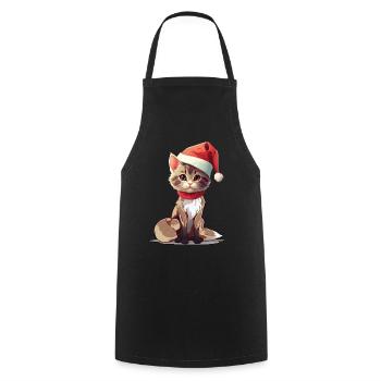 Chat Noël Animaux de compagnie Noël pour animaux de compagnie - Tablier de cuisine - noir - Devant - AI Model Male 185 dark (185cm)