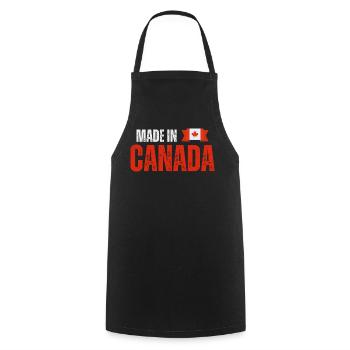 Fabriqué au Canada, fierté canadienne - Tablier de cuisine - noir - Devant - AI Model Male 185 dark (185cm)