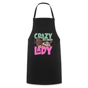 Crazy cream lover - Cooking Apron - black - Front - AI Model Male 185 dark (185cm)