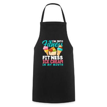 Fitness amateur de crème glacée disant design - Tablier de cuisine - noir - Devant - AI Model Male 185 dark (185cm)