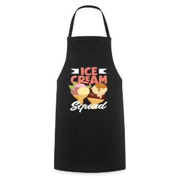 Cream Squad pour les amateurs de glaces - Tablier de cuisine - noir - Devant - AI Model Male 185 dark (185cm)