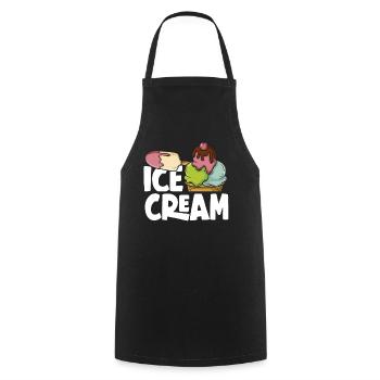 Cream Lovers Colorful Pleasure - Cooking Apron - black - Front - AI Model Male 185 dark (185cm)